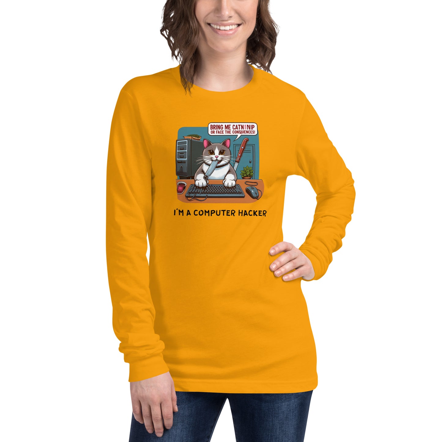 Hacker Kitty Long Sleeve