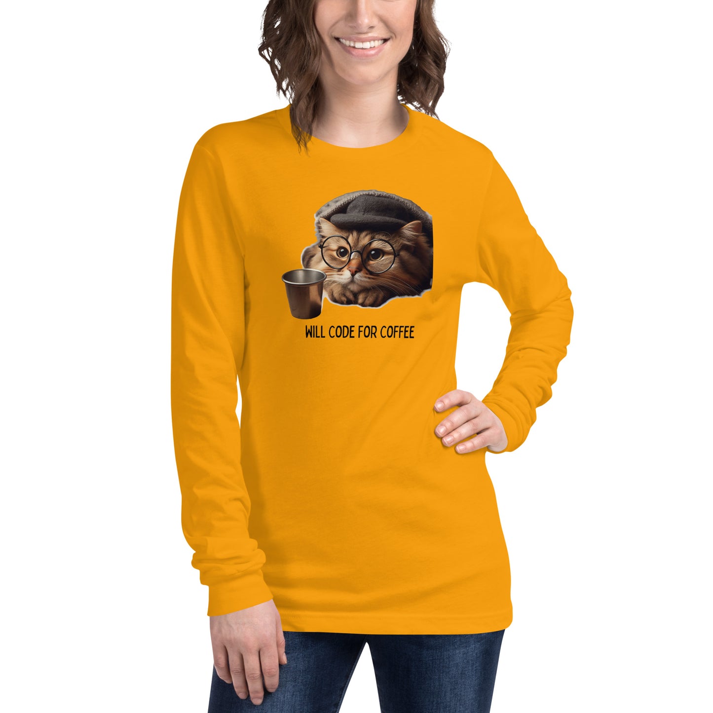 Kitty in Glasses Long Sleeve