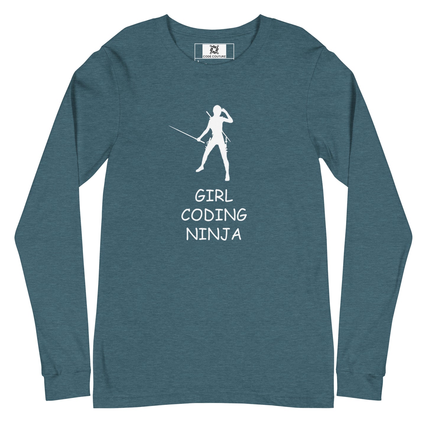 Girl Coding Ninja Long Sleeve - Dark