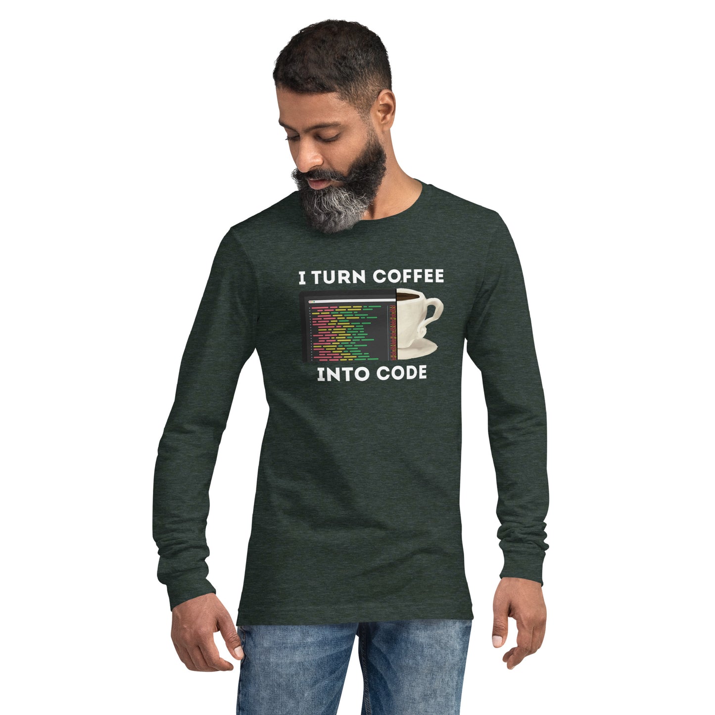 Coffee into code Long Sleeve - Dark