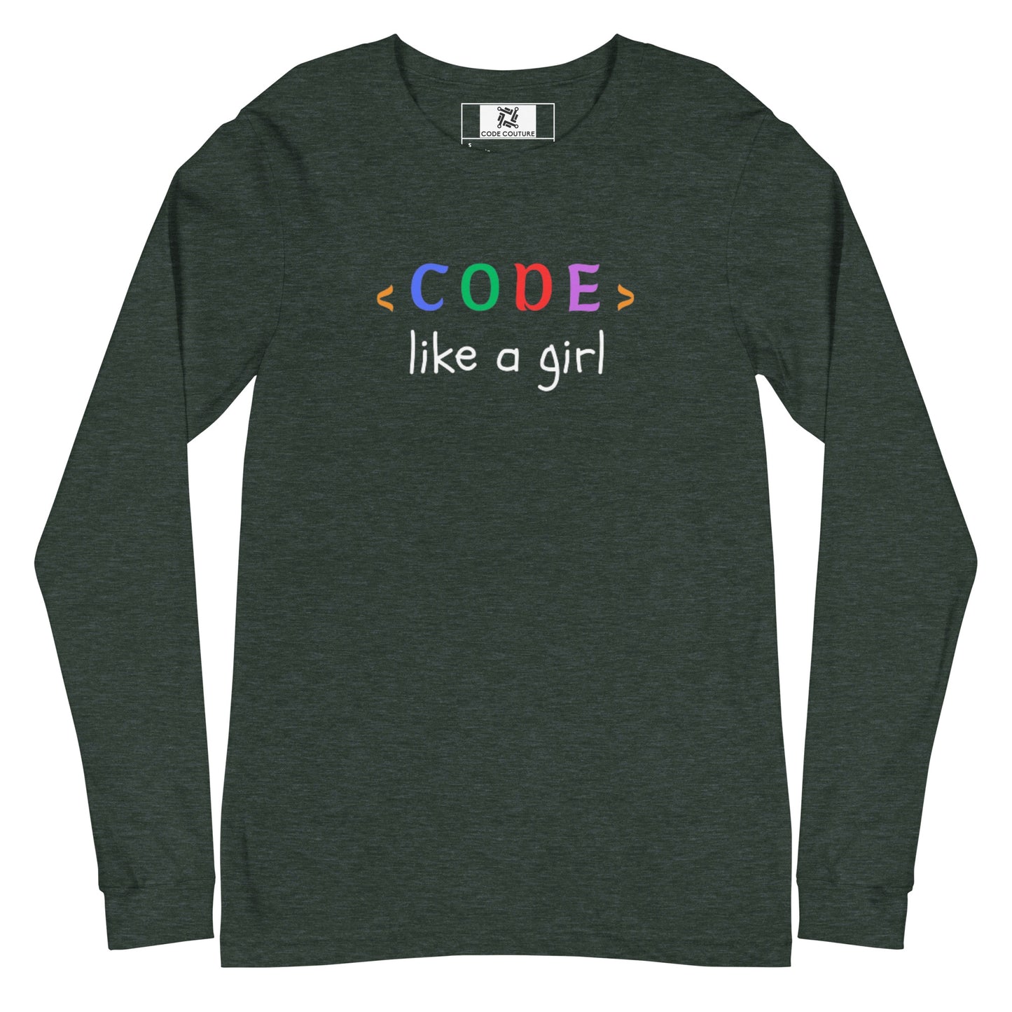 Code Like a Girl Long Sleeve - Dark