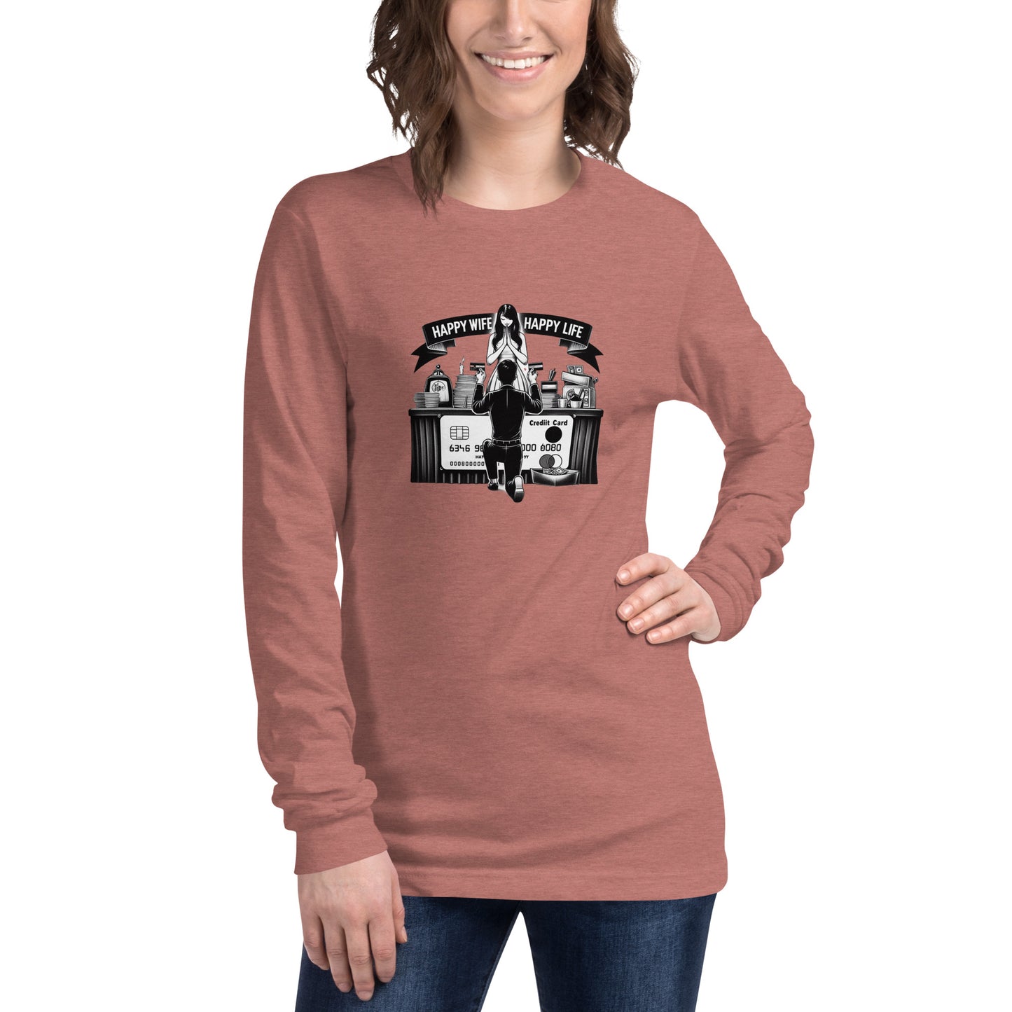 Happy Wife Happy Life Sleeve Tee