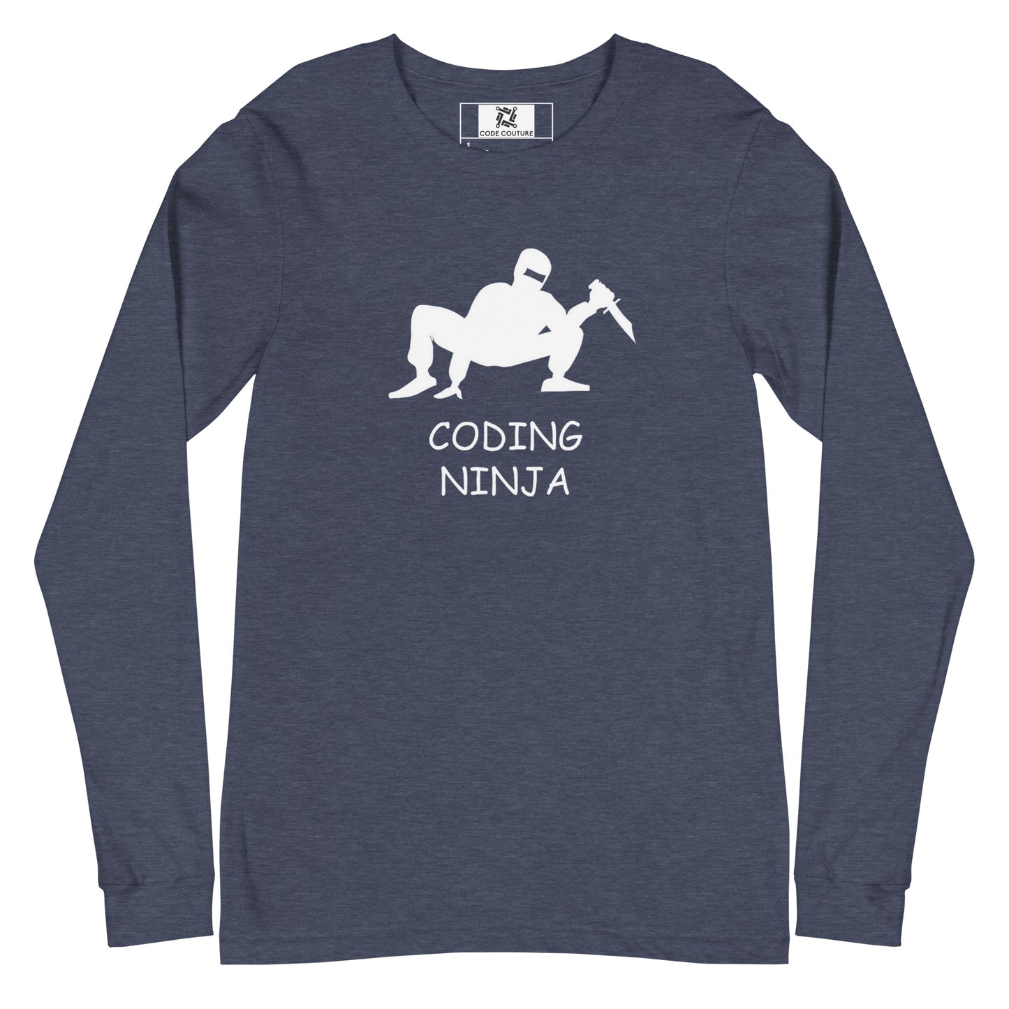 Crouching Coding Ninja Long Sleeve - Dark