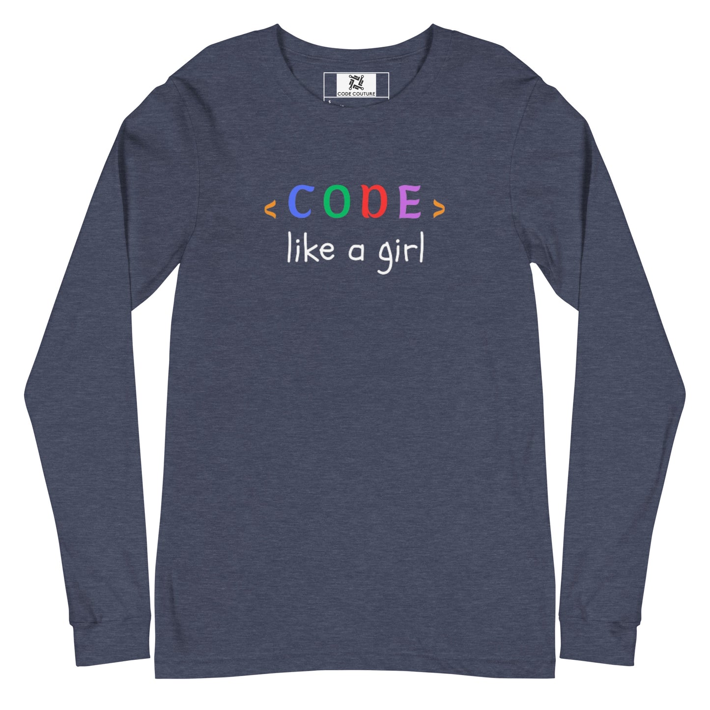 Code Like a Girl Long Sleeve - Dark