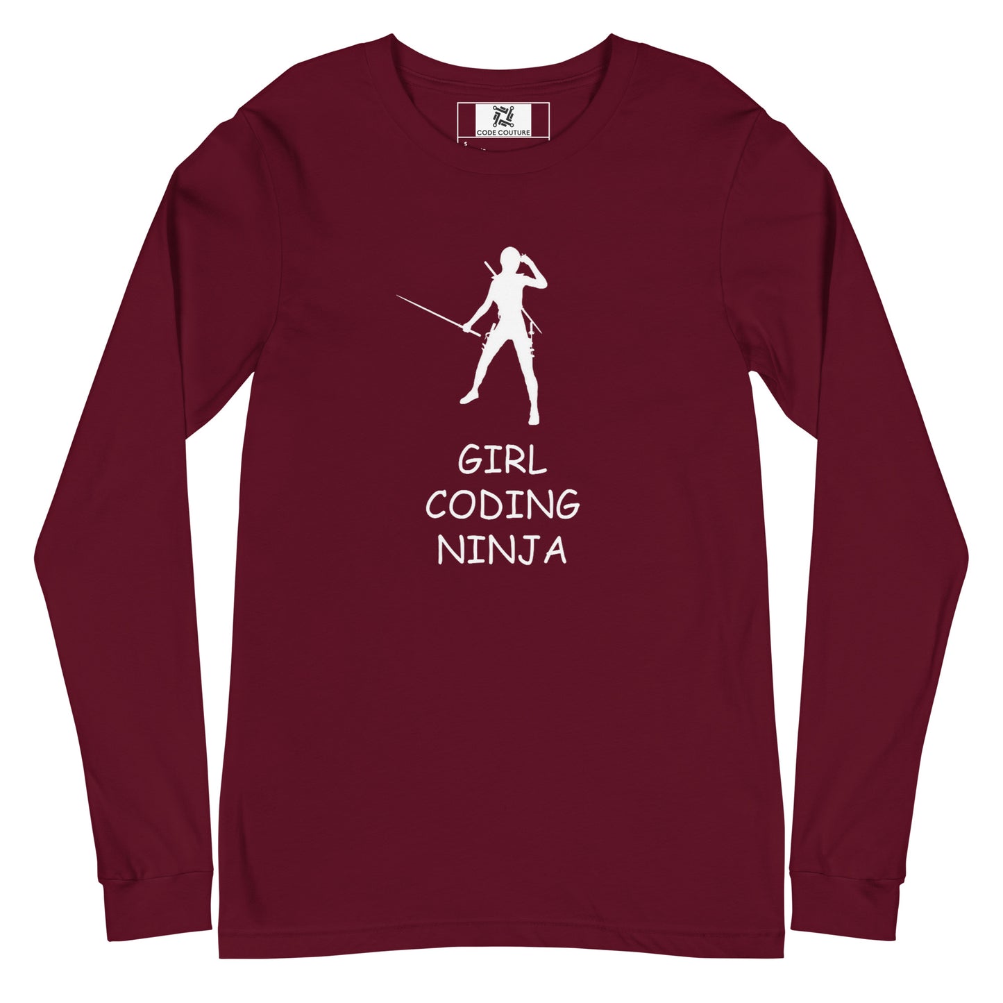 Girl Coding Ninja Long Sleeve - Dark