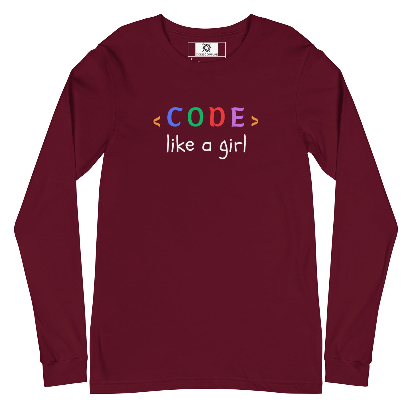 Code Like a Girl Long Sleeve - Dark