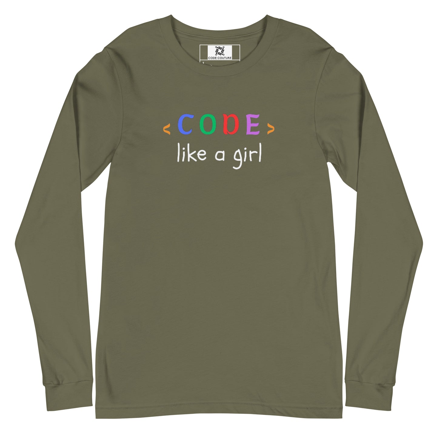 Code Like a Girl Long Sleeve - Dark