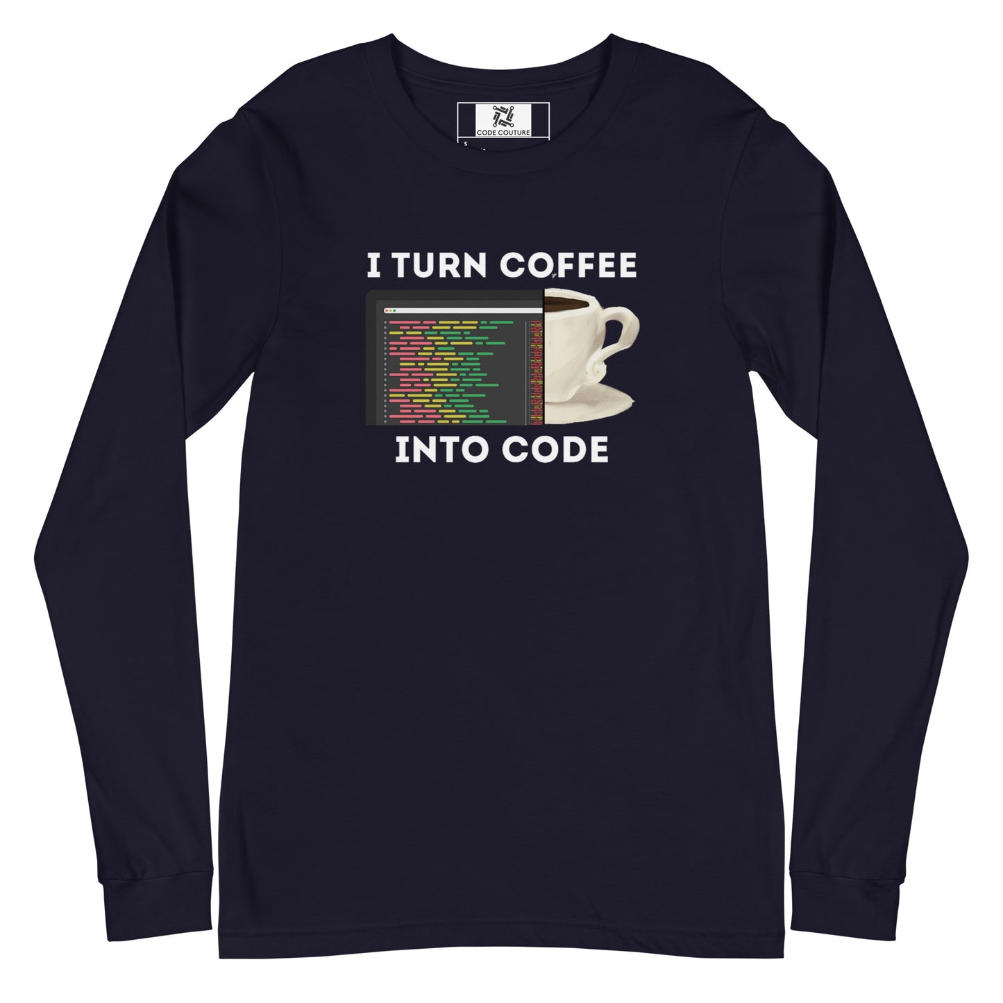 Coffee into code Long Sleeve - Dark