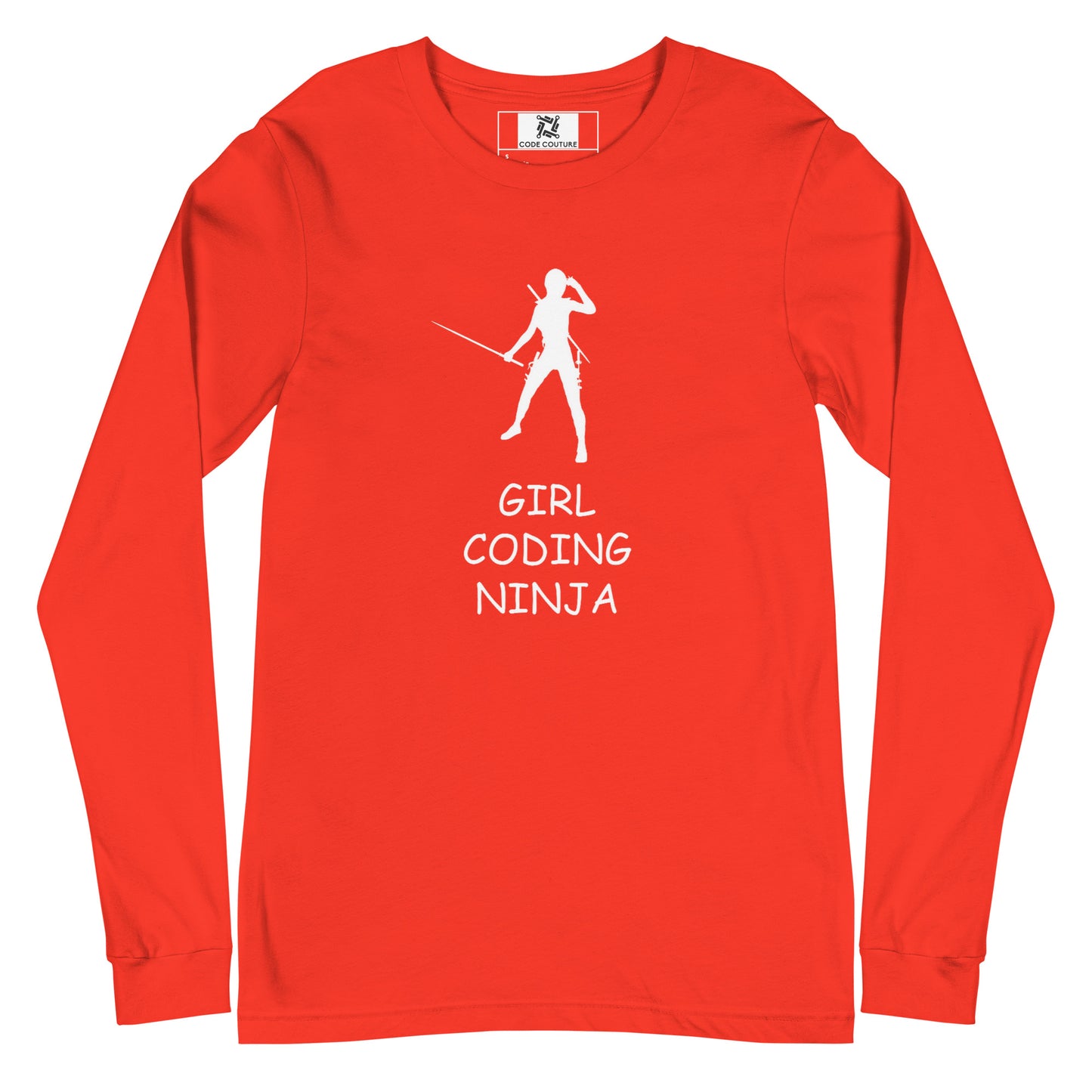 Girl Coding Ninja Long Sleeve - Dark