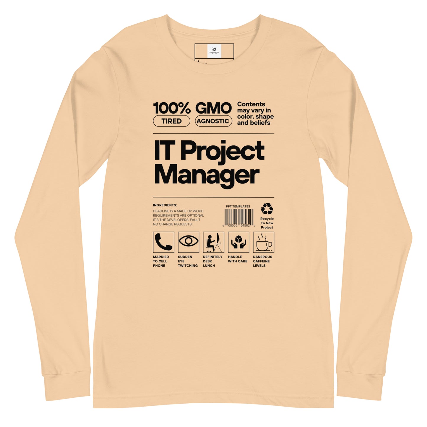 Project Manager Label Long Sleeve - Light