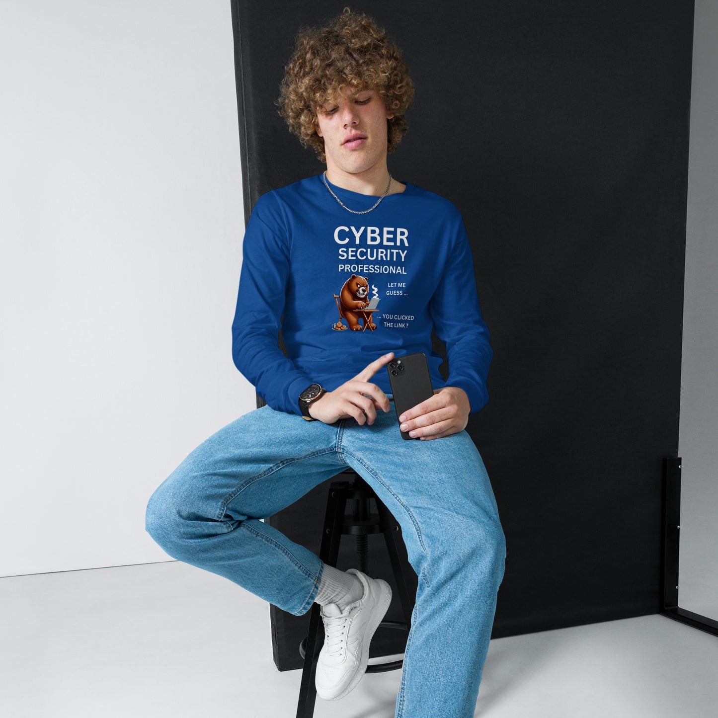 Very Angry Cyber Bear Long Sleeve - Dark