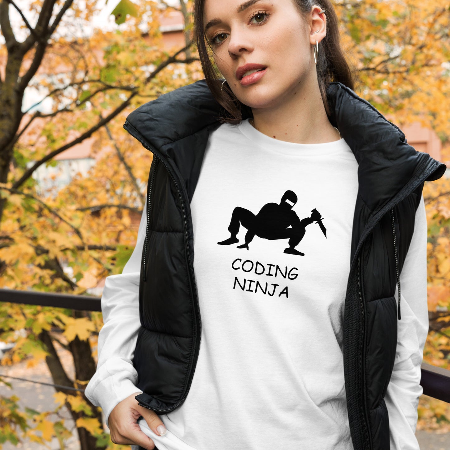 Crouching Coding Ninja Long Sleeve