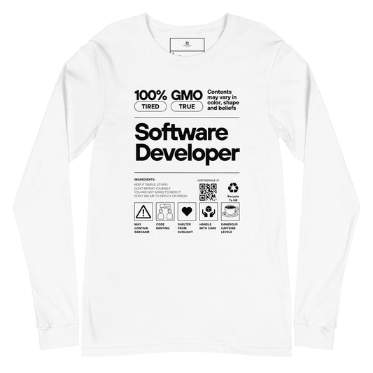 Software Developer Label Long Sleeve - Light