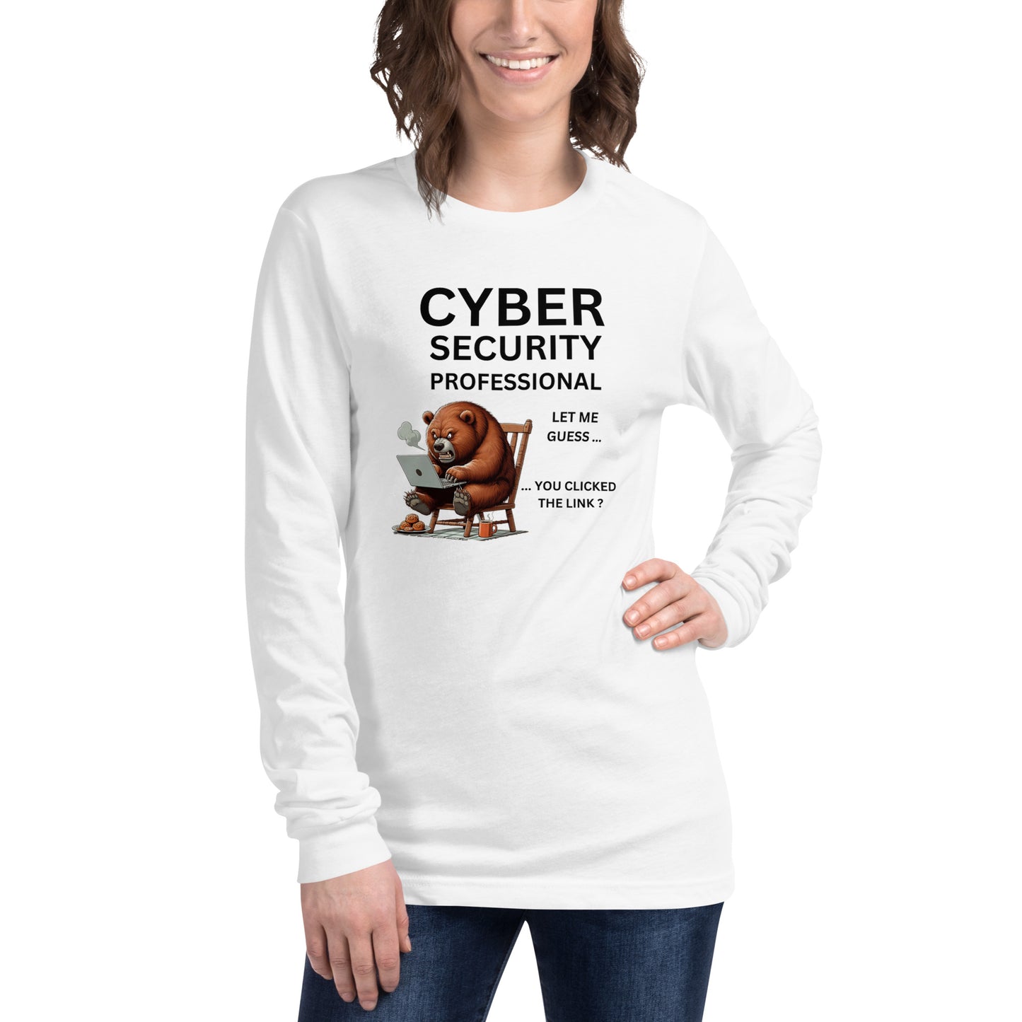 Cyber Security Bear Long Sleeve - Light