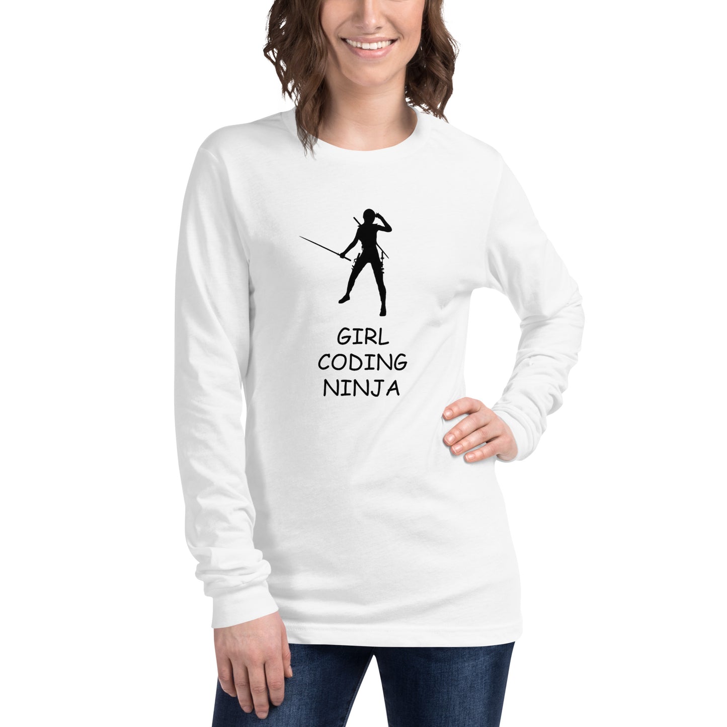 Girl Coding Ninja Long Sleeve