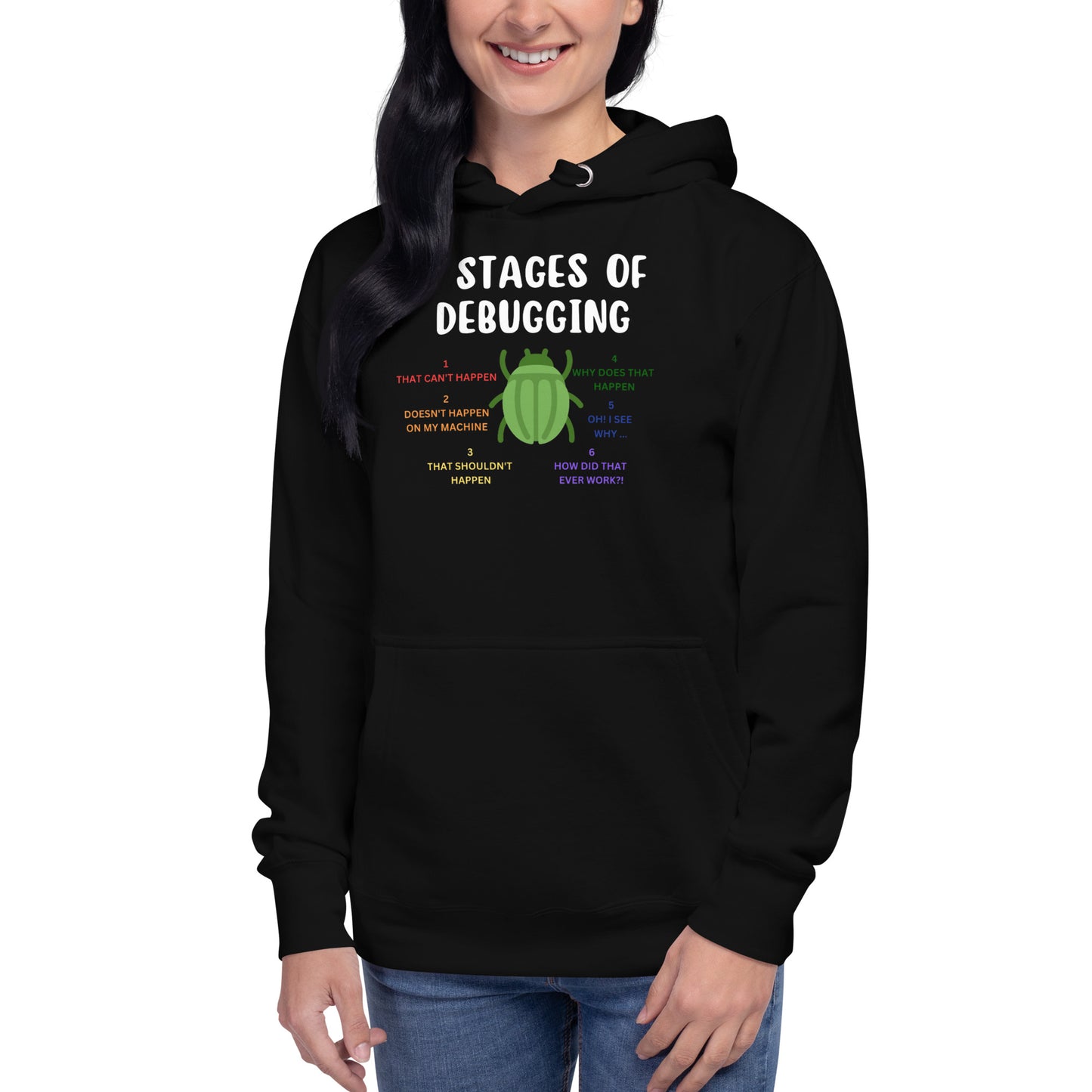 Six Stages of Debugging Hoodie