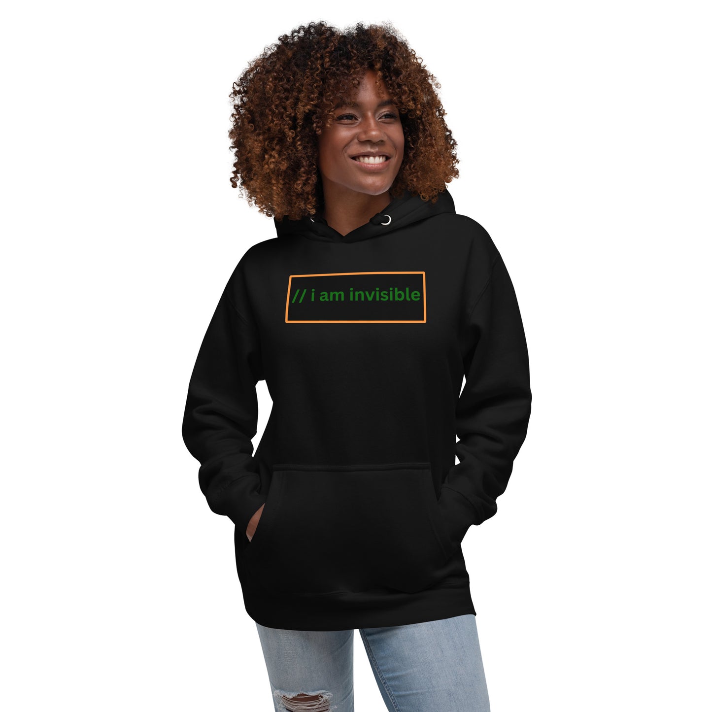 I am Invisible JS Comment Hoodie