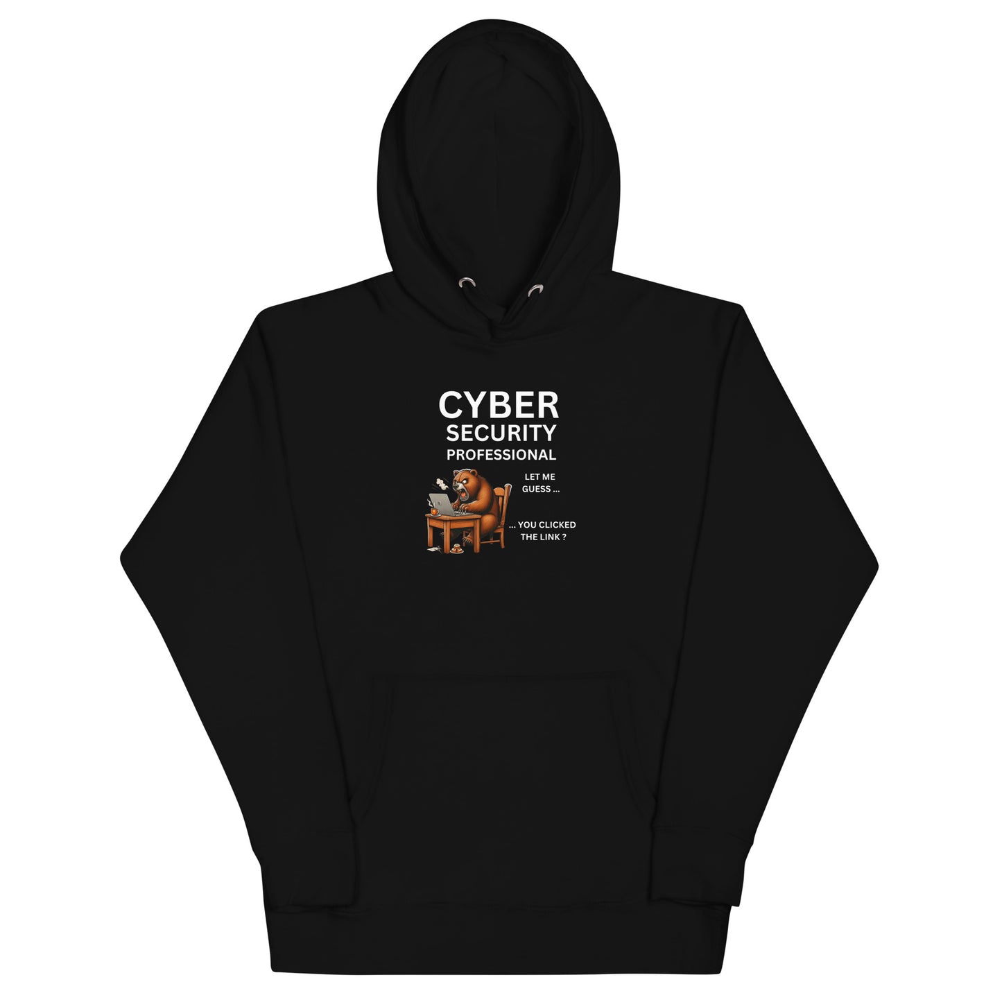 Very Angry Cyber Security Bear Hoodie - Dark