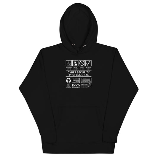 Cyber Security Professional Label Hoodie - Dark