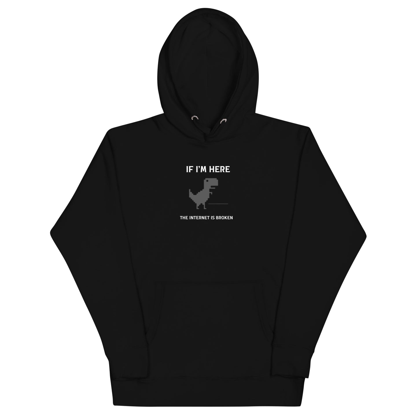 Classic Page Not Found Dino Hoodie - Dark