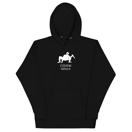 Crouching Coding Ninja Hoodie - Dark