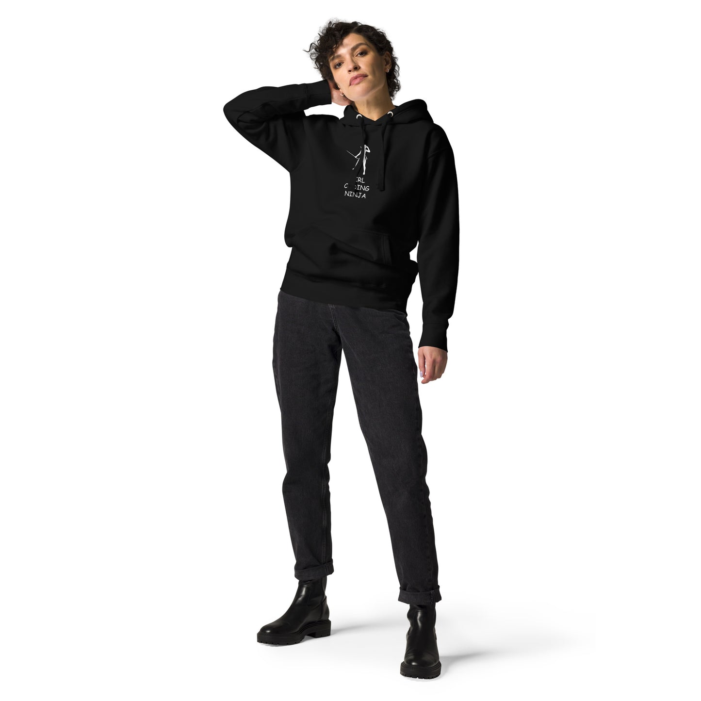 Girl Coding Ninja Hoodie - Dark