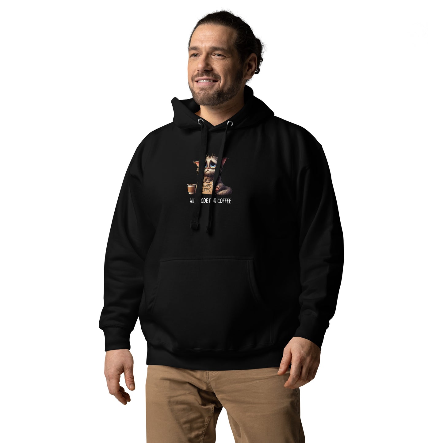 Sad Developer Kitty Hoodie - Dark