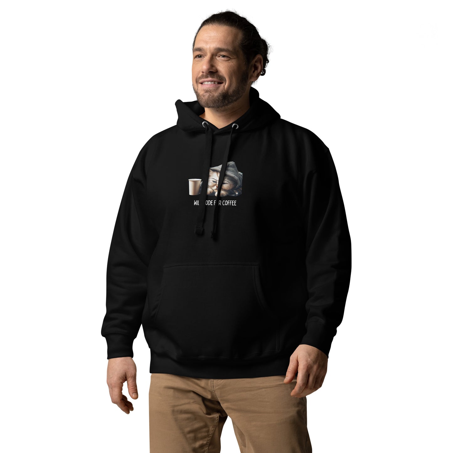 Sleepy Developer Kitty Hoodie - Dark