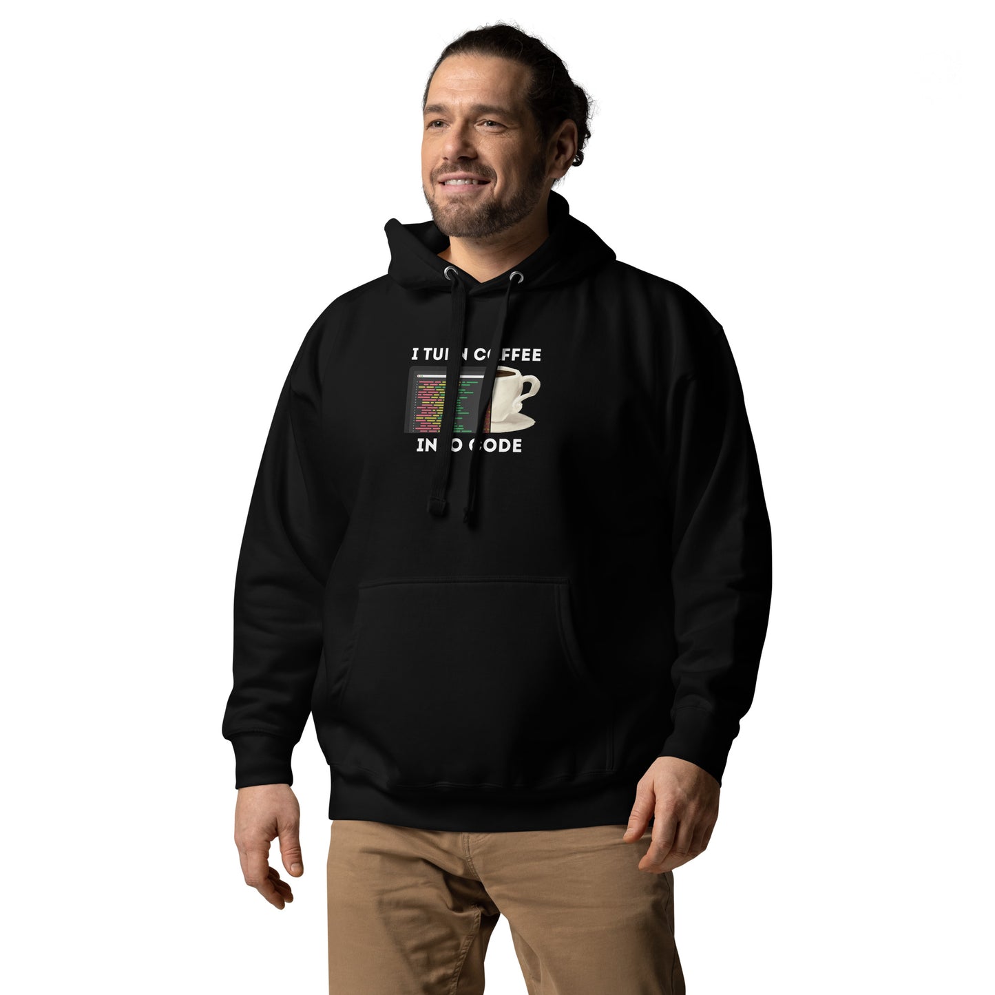 Coffee into Code Hoodie - Dark