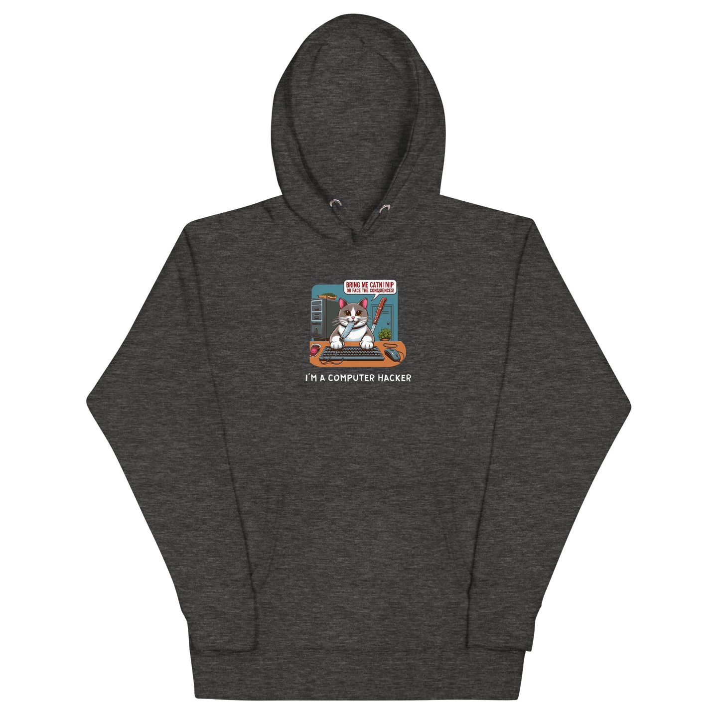 Catnip Hacker Kitty Hoodie - Dark