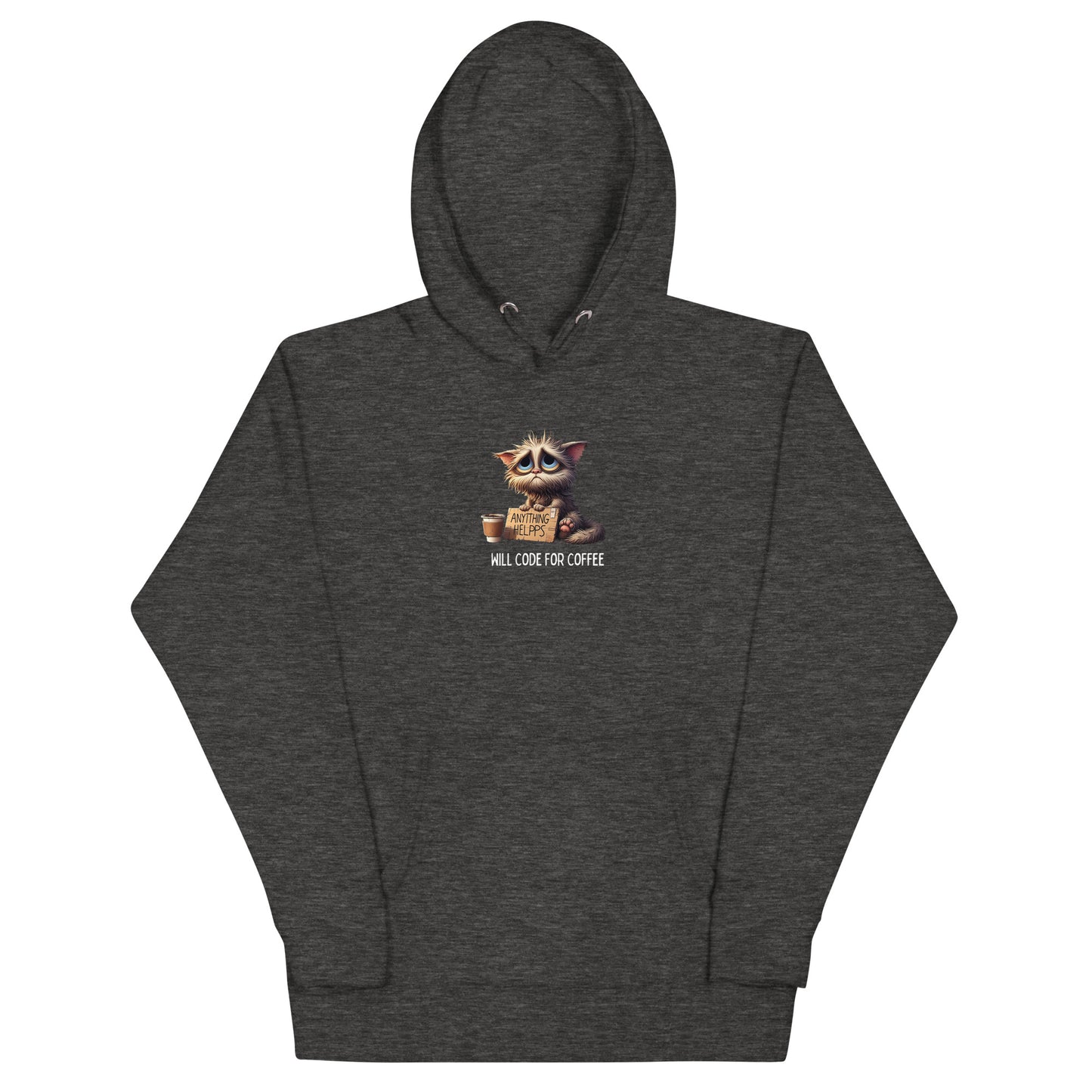 Sad Developer Kitty Hoodie - Dark