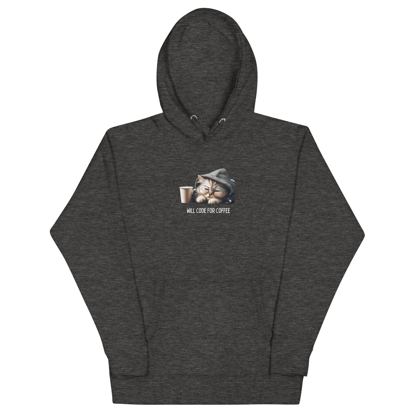 Sleepy Developer Kitty Hoodie - Dark