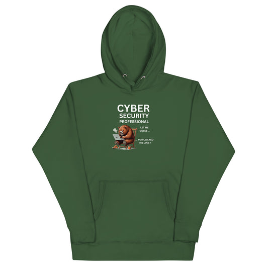 Super Angry Cyber Security Bear Hoodie - Dark