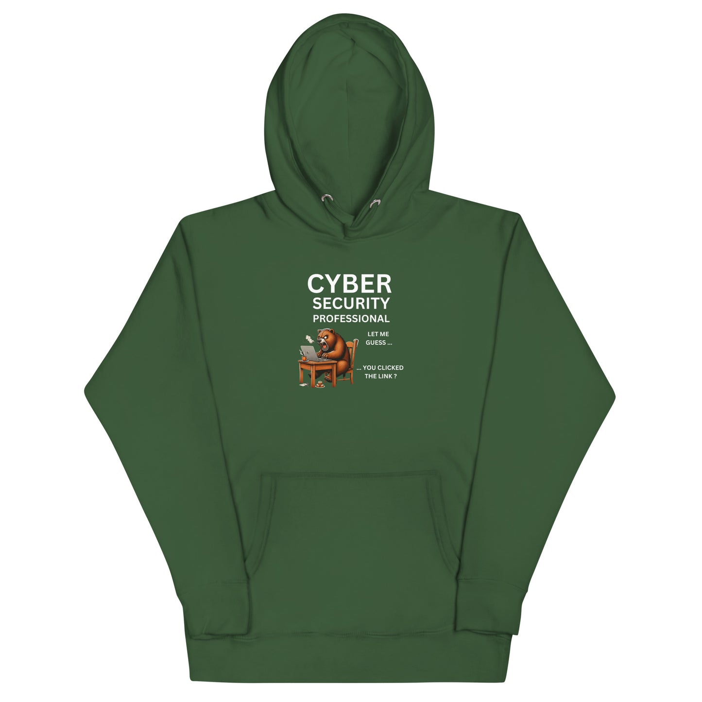 Very Angry Cyber Security Bear Hoodie - Dark