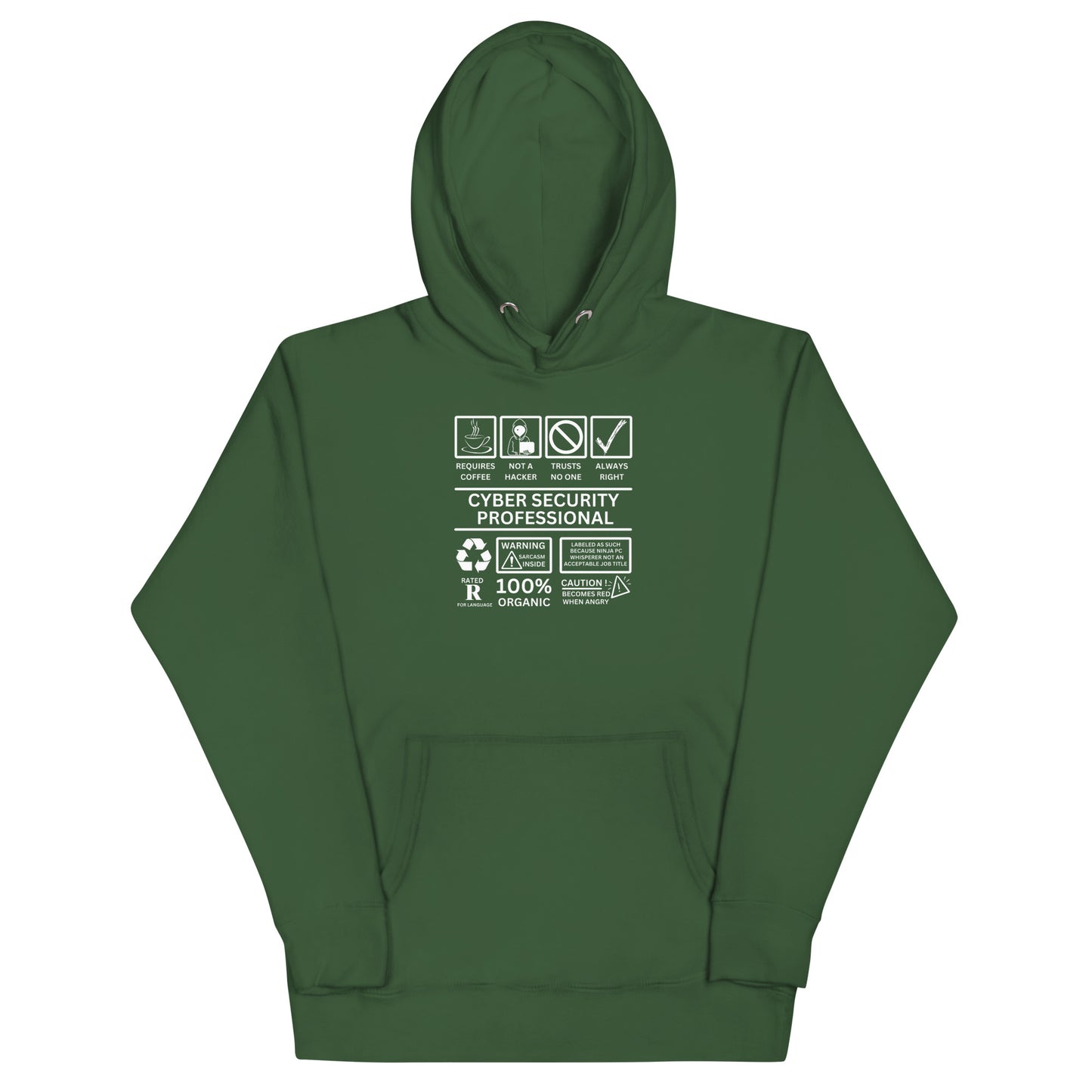 Cyber Security Professional Label Hoodie - Dark