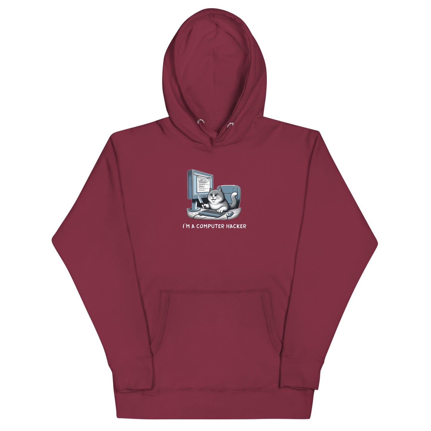 Hacker Kitty Hoodie - Dark