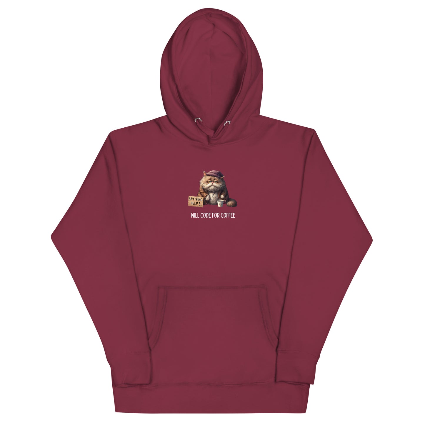 Homeless Developer Kitty Hoodie - Dark