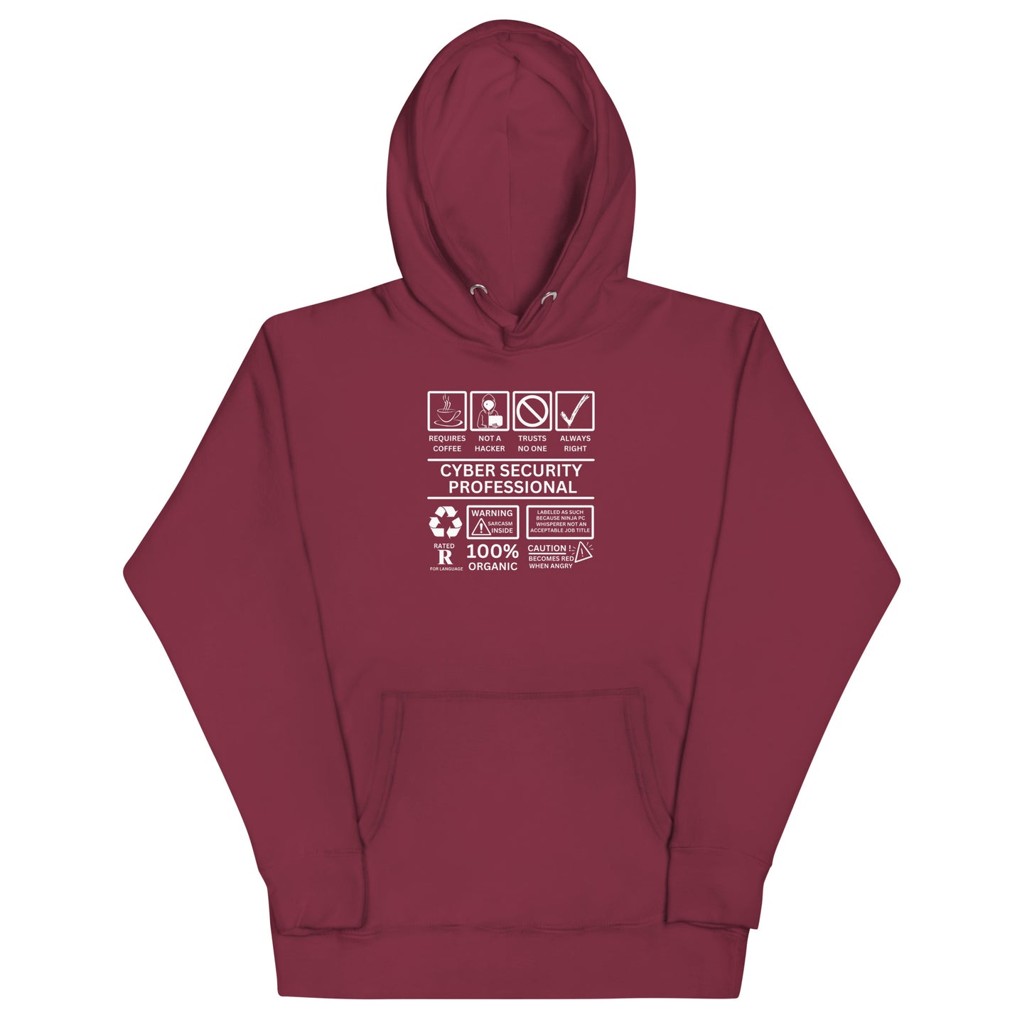 Cyber Security Professional Label Hoodie - Dark