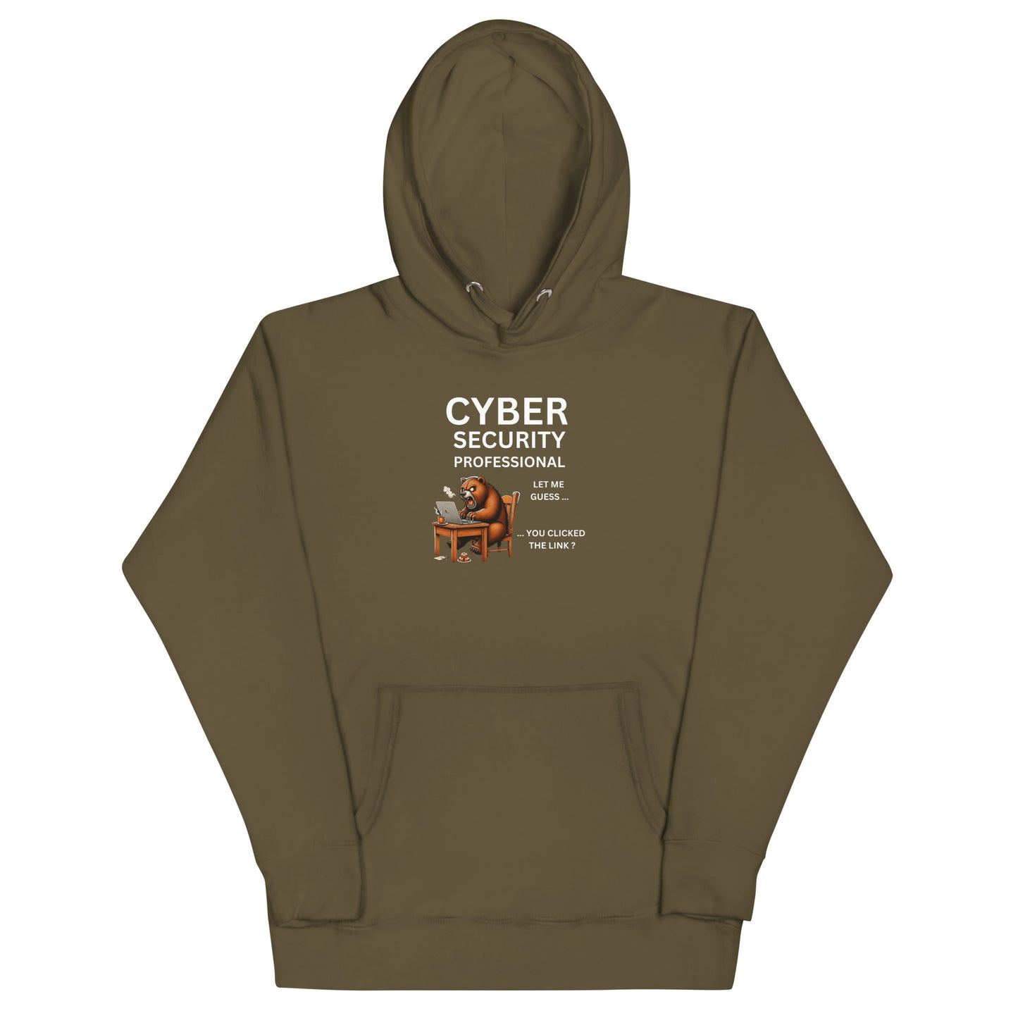 Very Angry Cyber Security Bear Hoodie - Dark