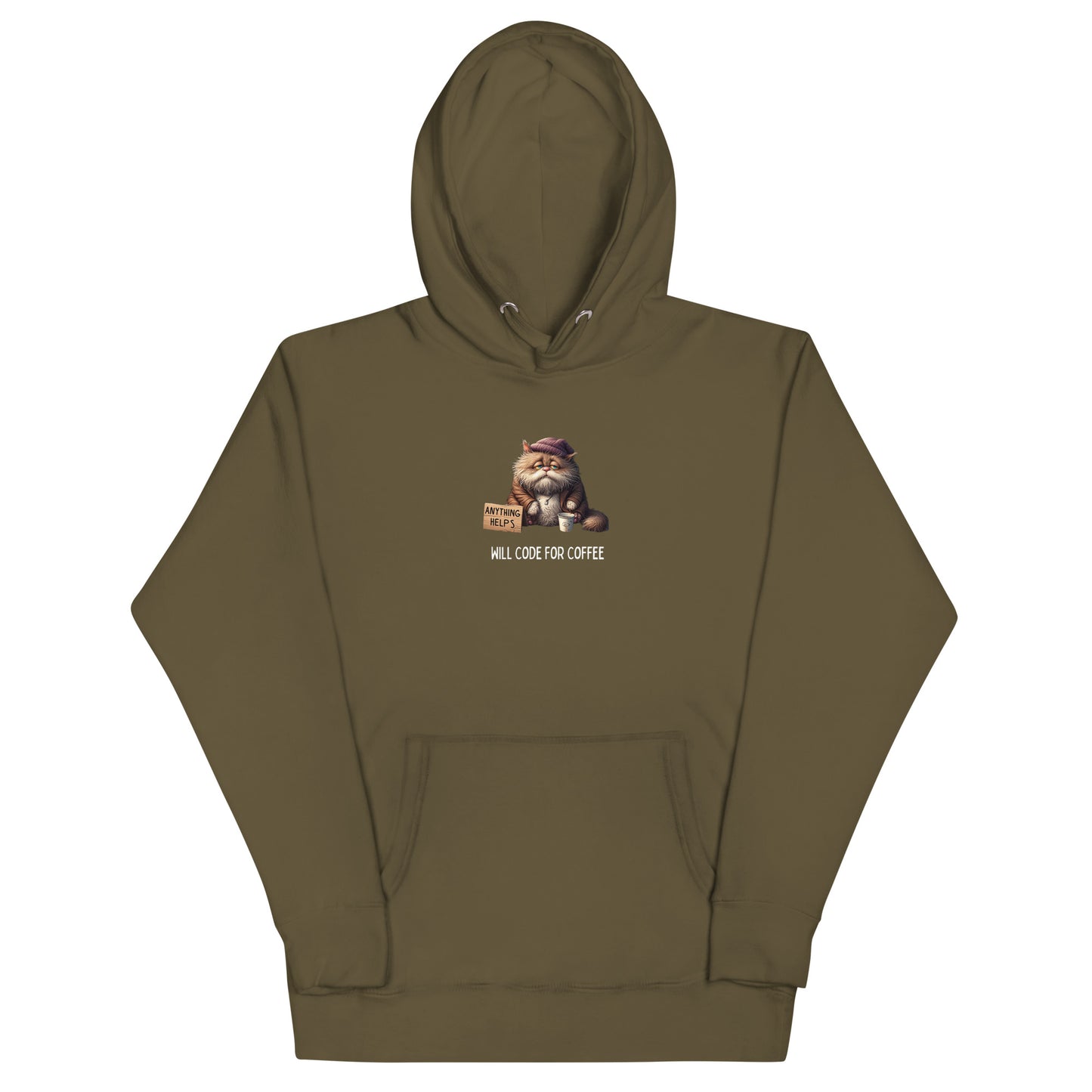 Homeless Developer Kitty Hoodie - Dark