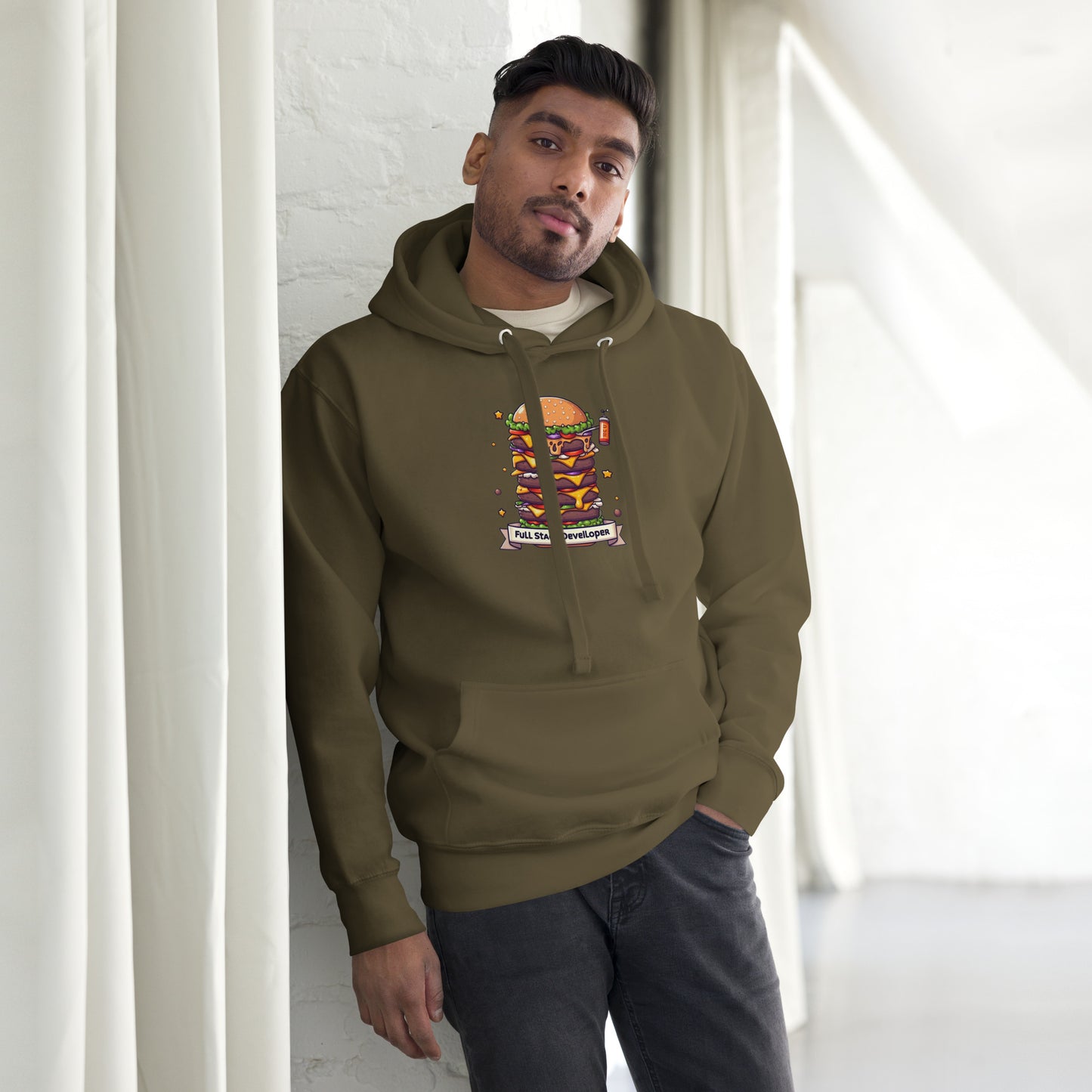 Burgers Full Stacker Hoodie - Dark