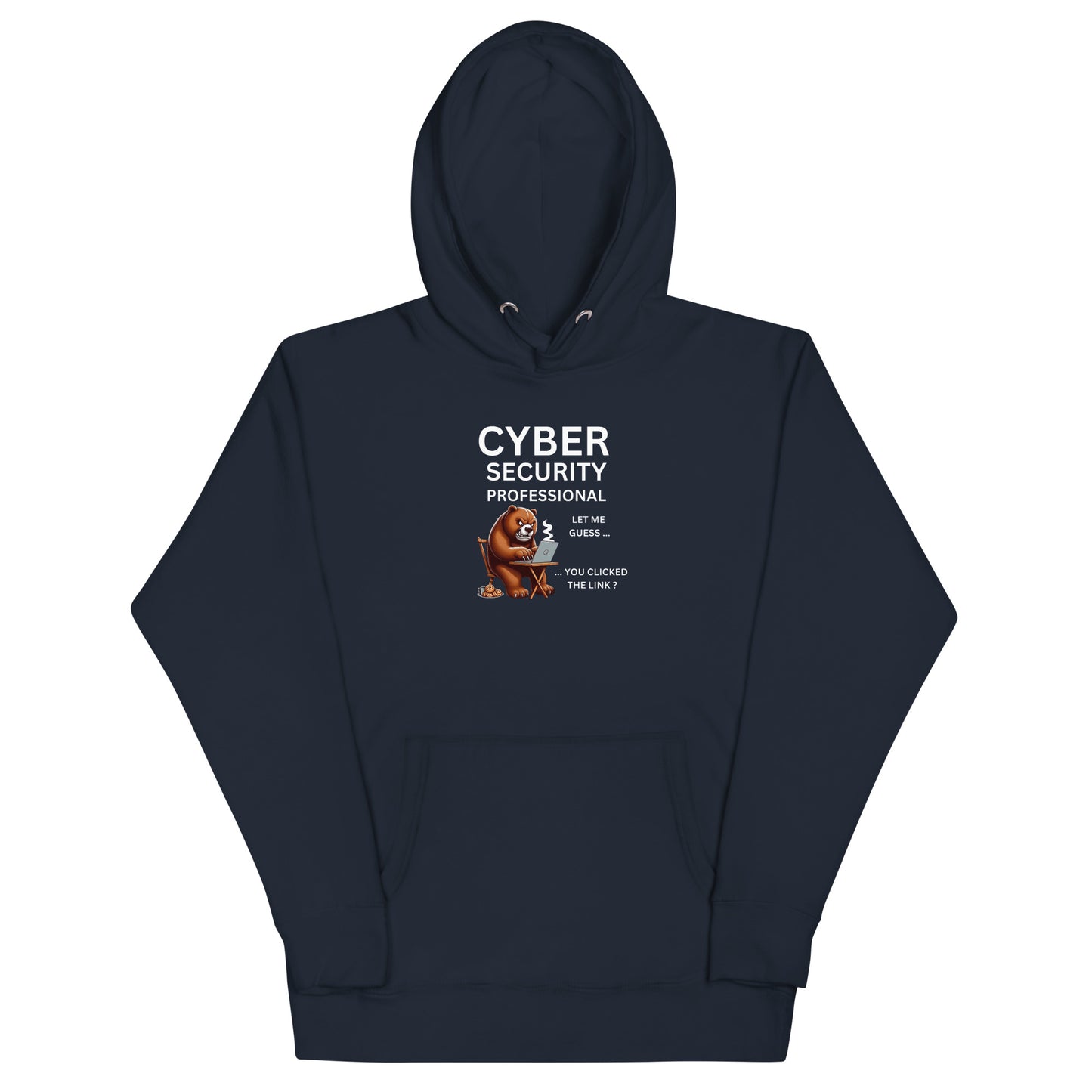 Cyber Security Bear Hoodie - Dark