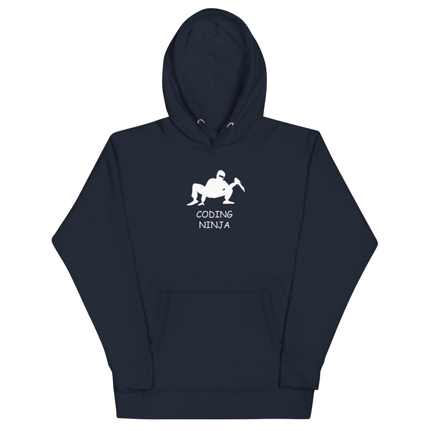 Crouching Coding Ninja Hoodie - Dark