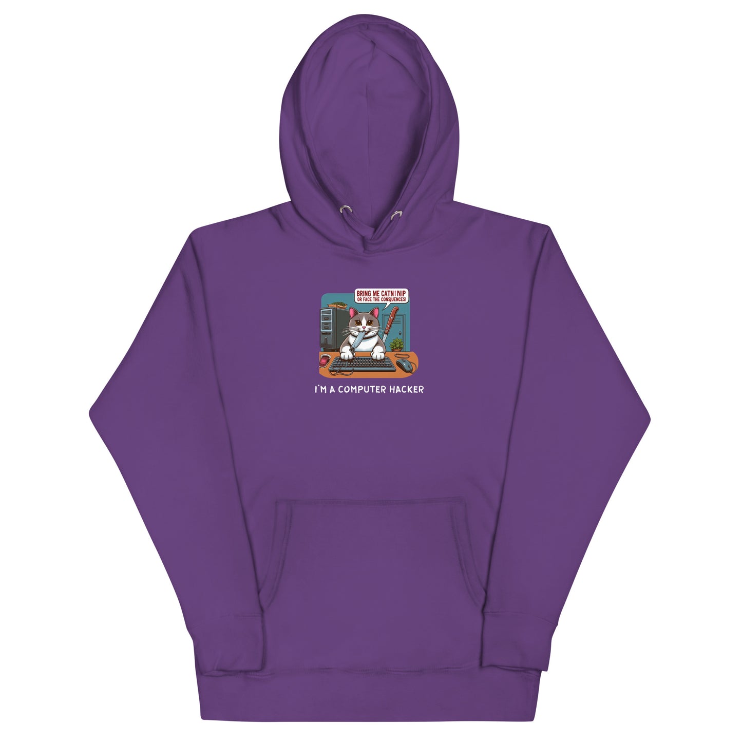 Catnip Hacker Kitty Hoodie - Dark