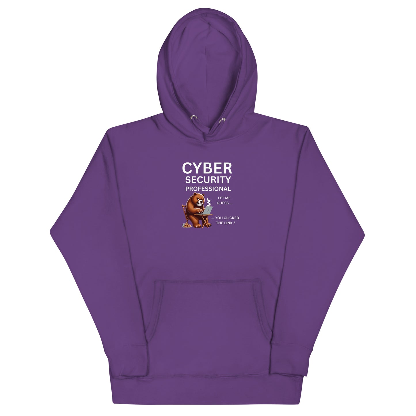 Cyber Security Bear Hoodie - Dark