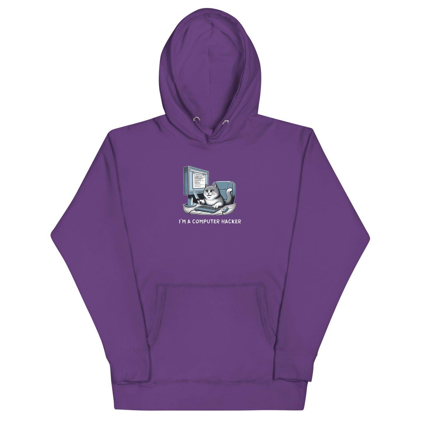 Hacker Kitty Hoodie - Dark