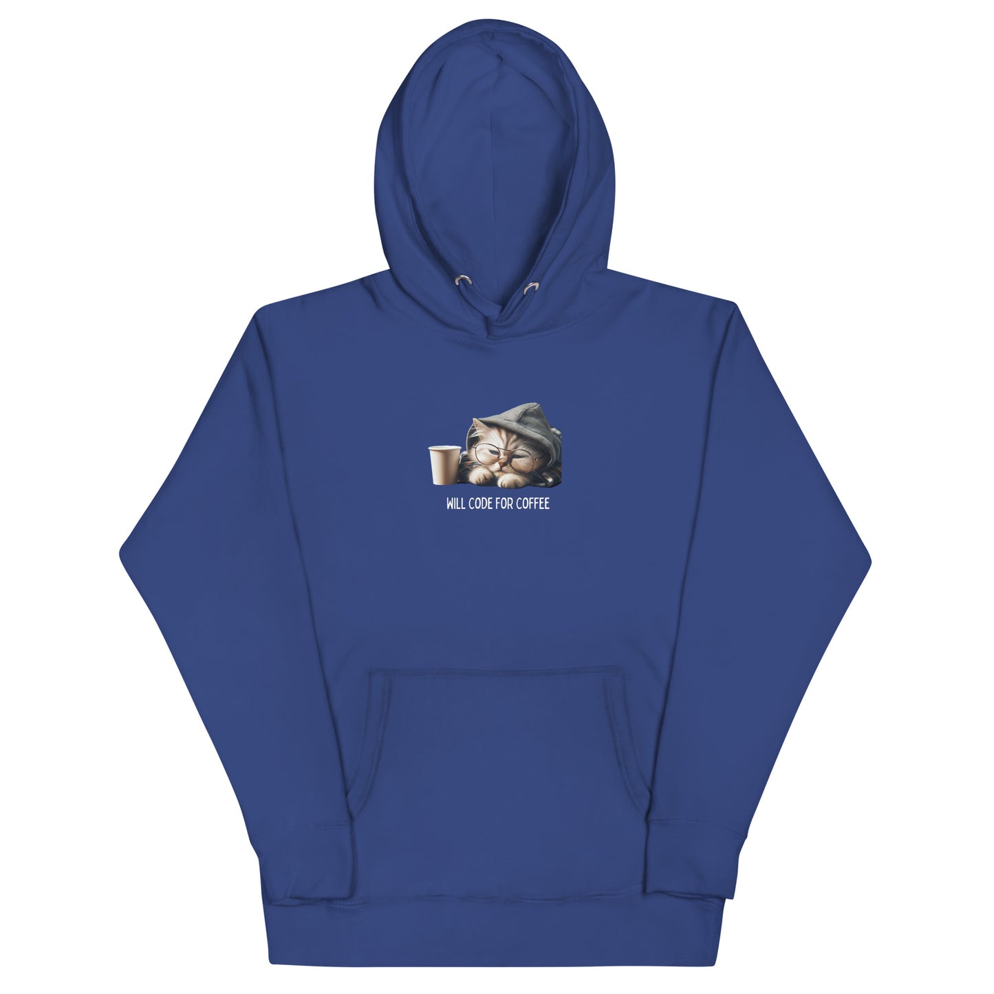 Sleepy Developer Kitty Hoodie - Dark