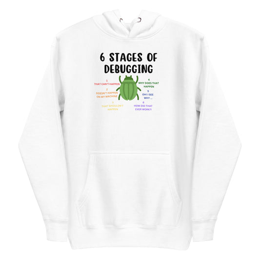 Six Stages of Debugging Hoodie - Light