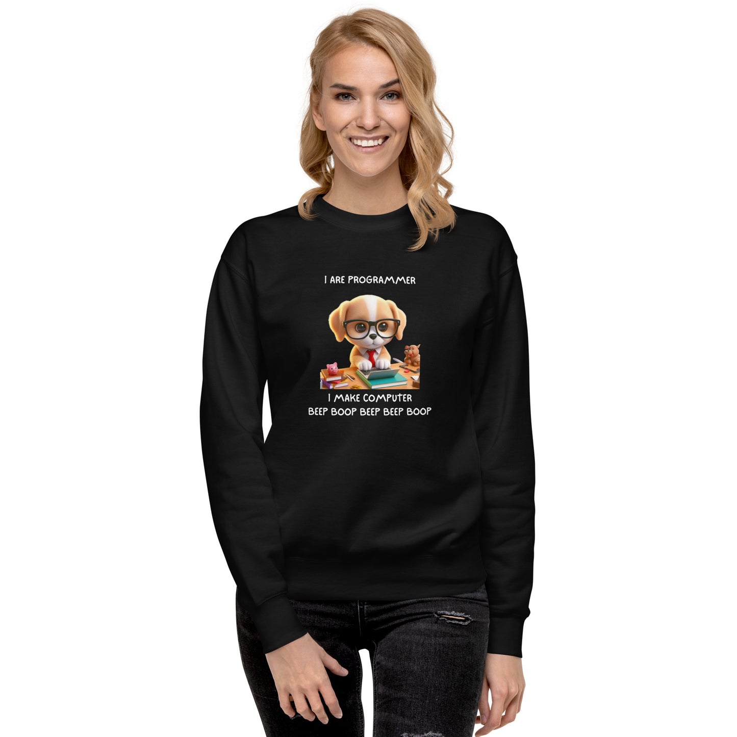 Programmer Puppy Sweatshirt - Dark