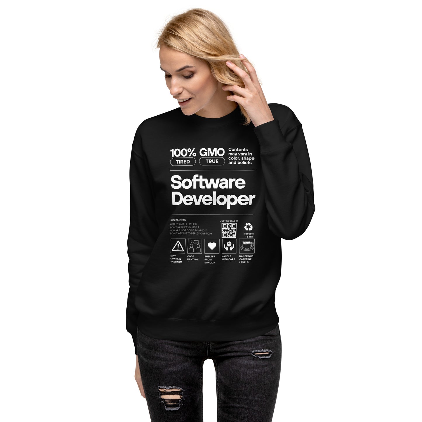 Software Developer Label Premium Sweatshirt